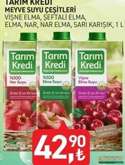 TARIM KREDİ MEYVE SUYU ÇEŞİTLERİ 1 L